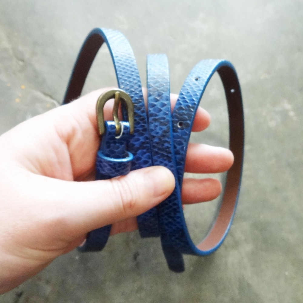 Old Navy Snakeskin Skinny Belt